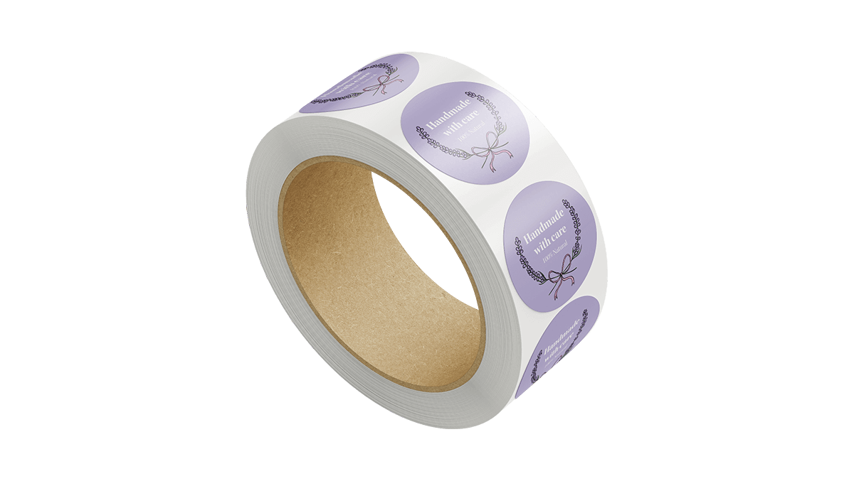 Round Polyprop Labels on a Roll